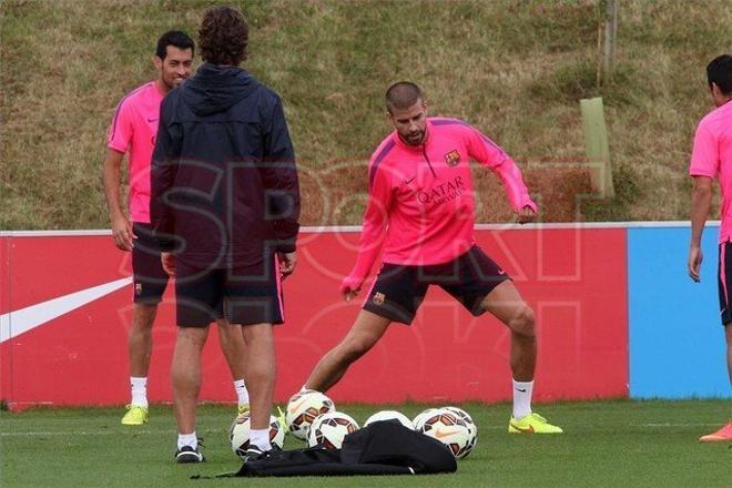 Imágenes del entrenamiento del Barça