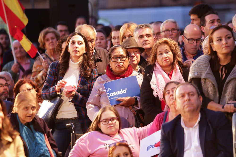 Pablo Casado visita Murcia un día antes del cierre de campaña