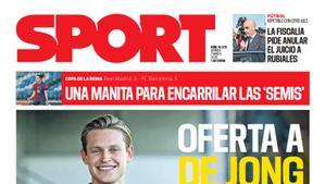Esta es la portada de SPORT del viernes, 7 de marzo de 2025
