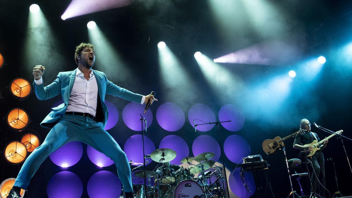 David Bisbal, durante un concierto.