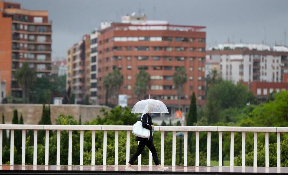 Lluvia en València.
