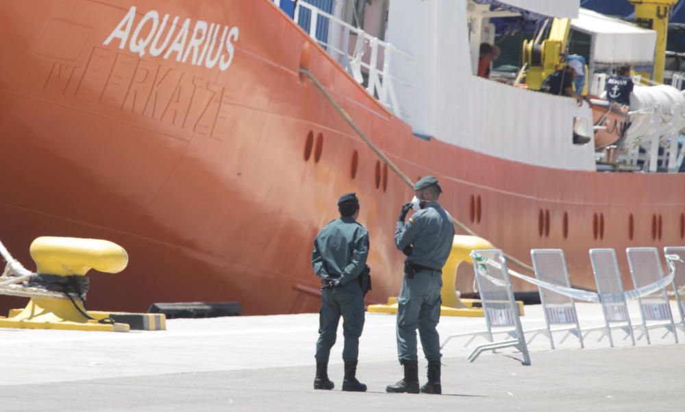 La llegada del Dattilo, el Orione y el Aquarius a València