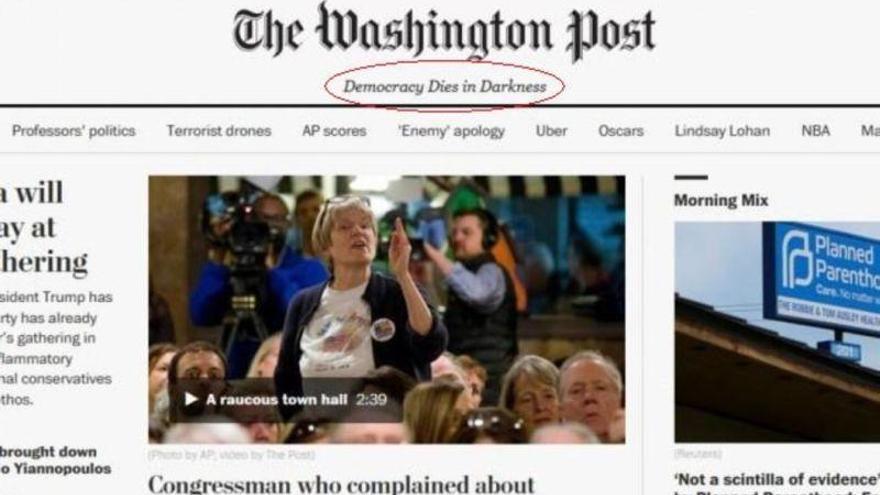 El &#039;Washington Post &#039;cambia de eslogan haciendo un guiño a los detractores de Trump