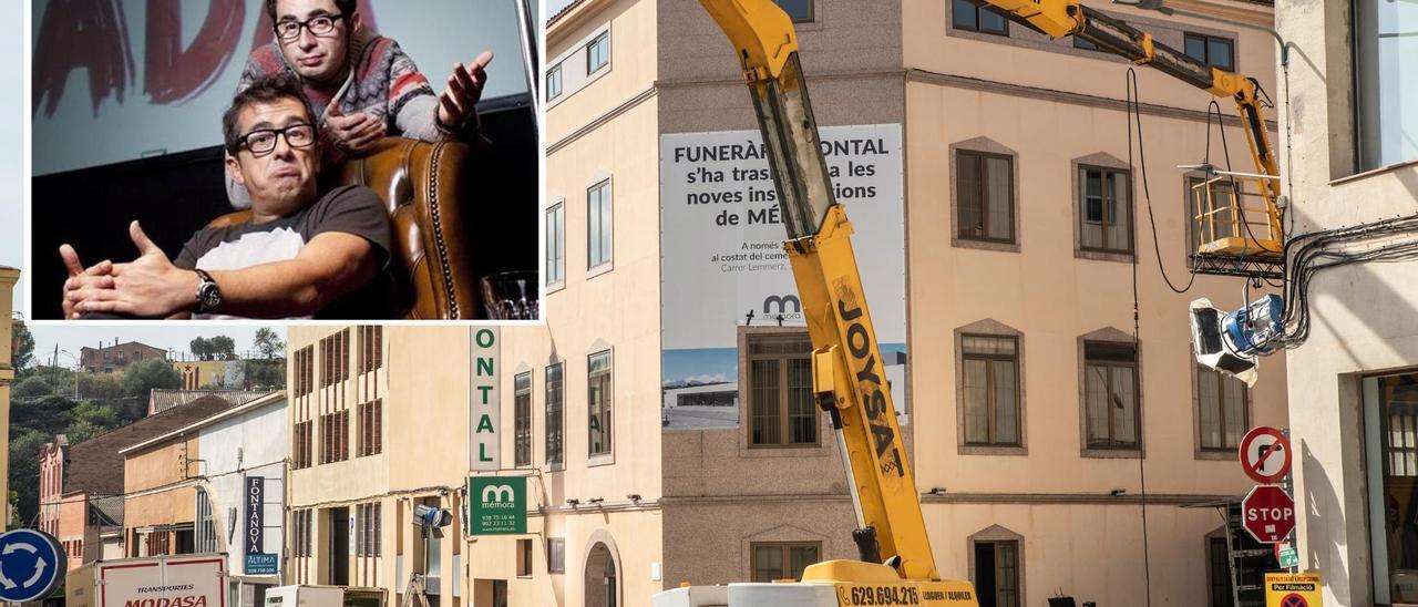 Berto Romero i Andreu Buenafuente roden a les antigues dependències de la Funerària Fontal de Manresa