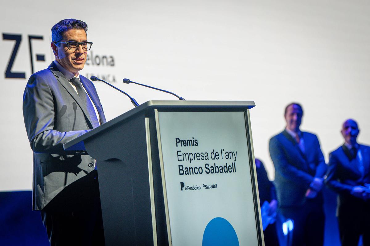 Ronen Zioni, consejero delegado de Excelencia Tech, en su discurso de agradecimiento.