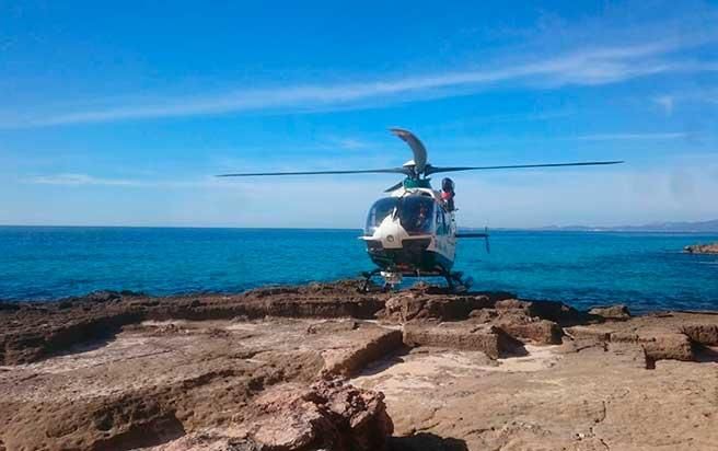 Rescatan a un hombre tras precipitarse a las rocas desde 10 metros en Puig de Ros