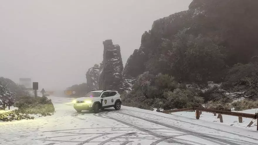 Nieve por la borrasca Therese en Tenerife