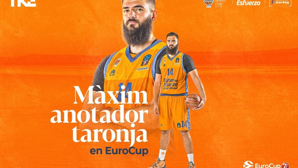 Bojan Dubljevic, máximo anotador histórico del Valencia BC en la EuroCup