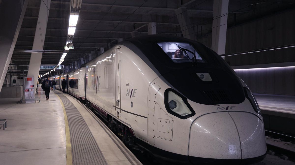 Un AVE en la estación de Urzáiz.