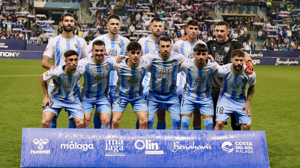 Once del Málaga CF en su último partido de Liga.