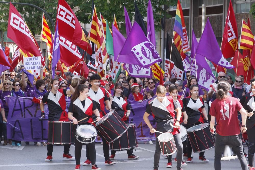 Manifestació del Primer de maig a Girona.