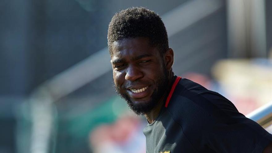 Umtiti empieza a trabajar con el grupo