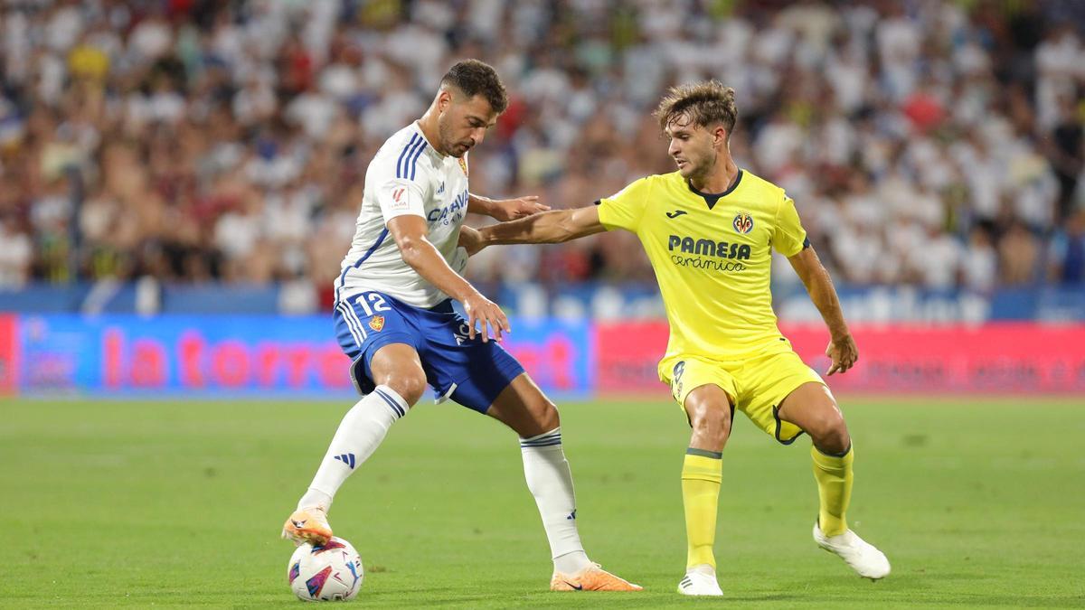 Bakis, en un momento del partido del Zaragoza con el Villarreal B en La Romareda.