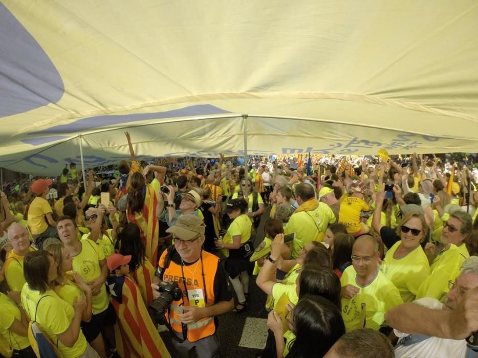 Els gironins a la manifestació de la Diada a Barcelona