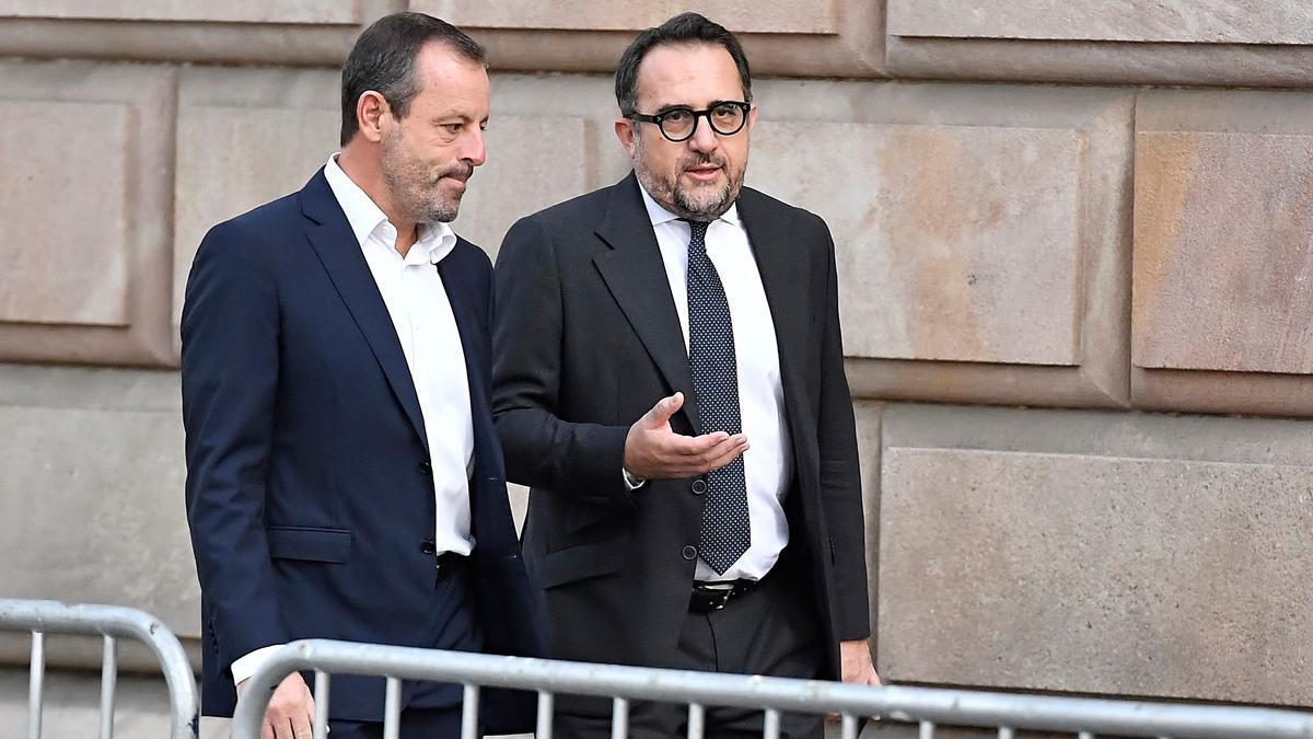 Sandro Rosell llega a la Audiencia de Barcelona a declarar por el ’caso Neymar’.