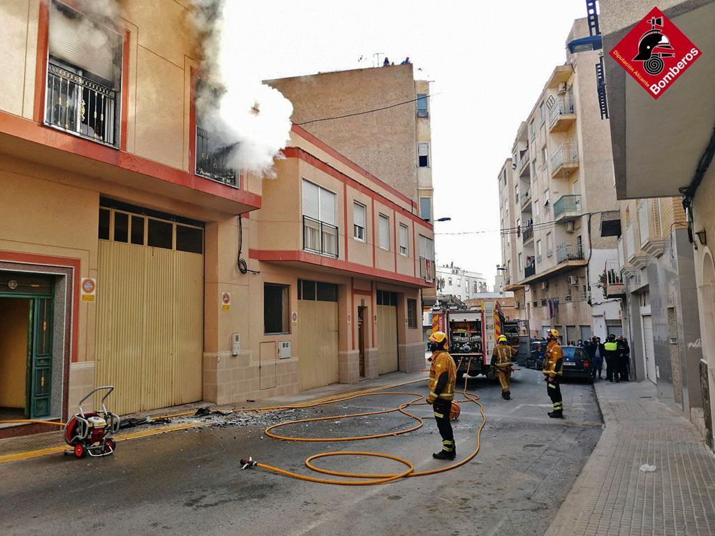 Incendio de una vivienda de Crevillent