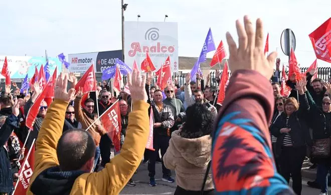 Protesta de los trabajadores de Analco en Elche