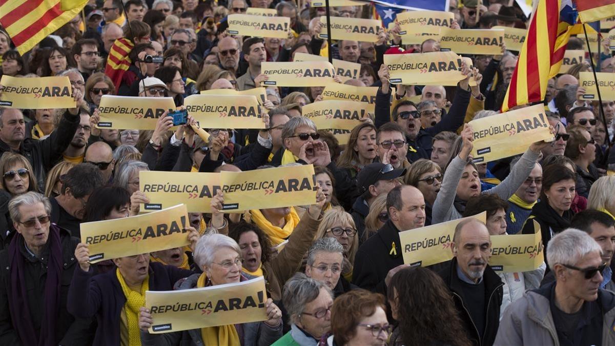 Manifestación de la ANC en Barcelona