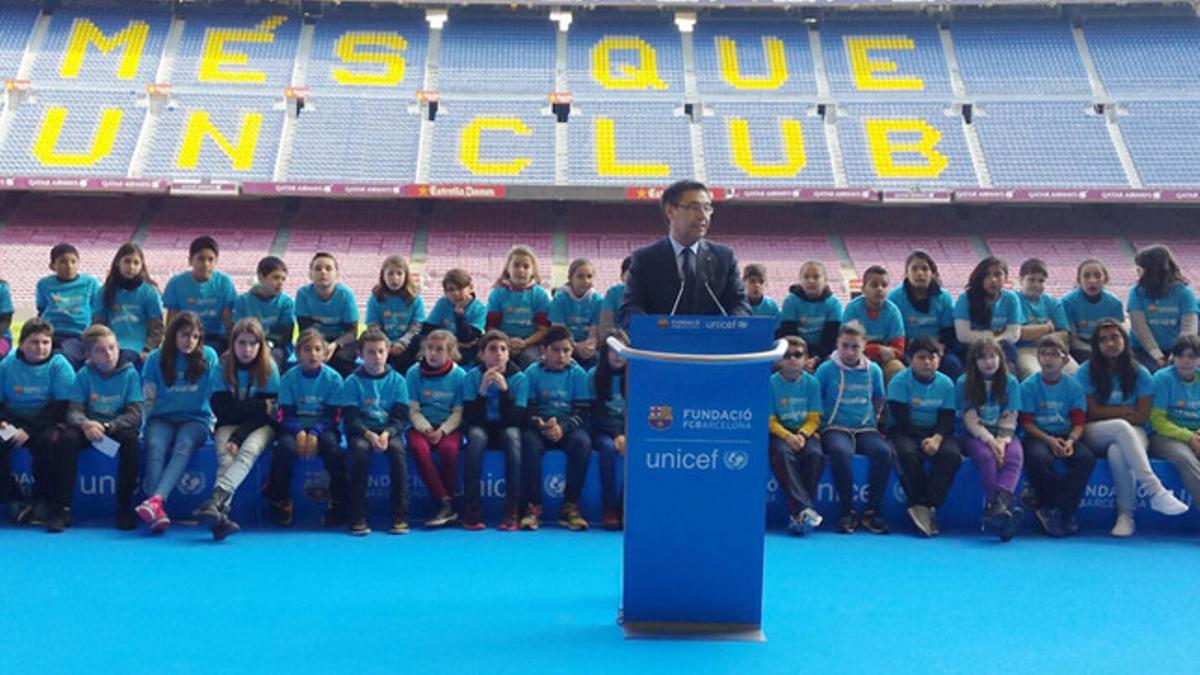 Bartomeu, durante su parlamento