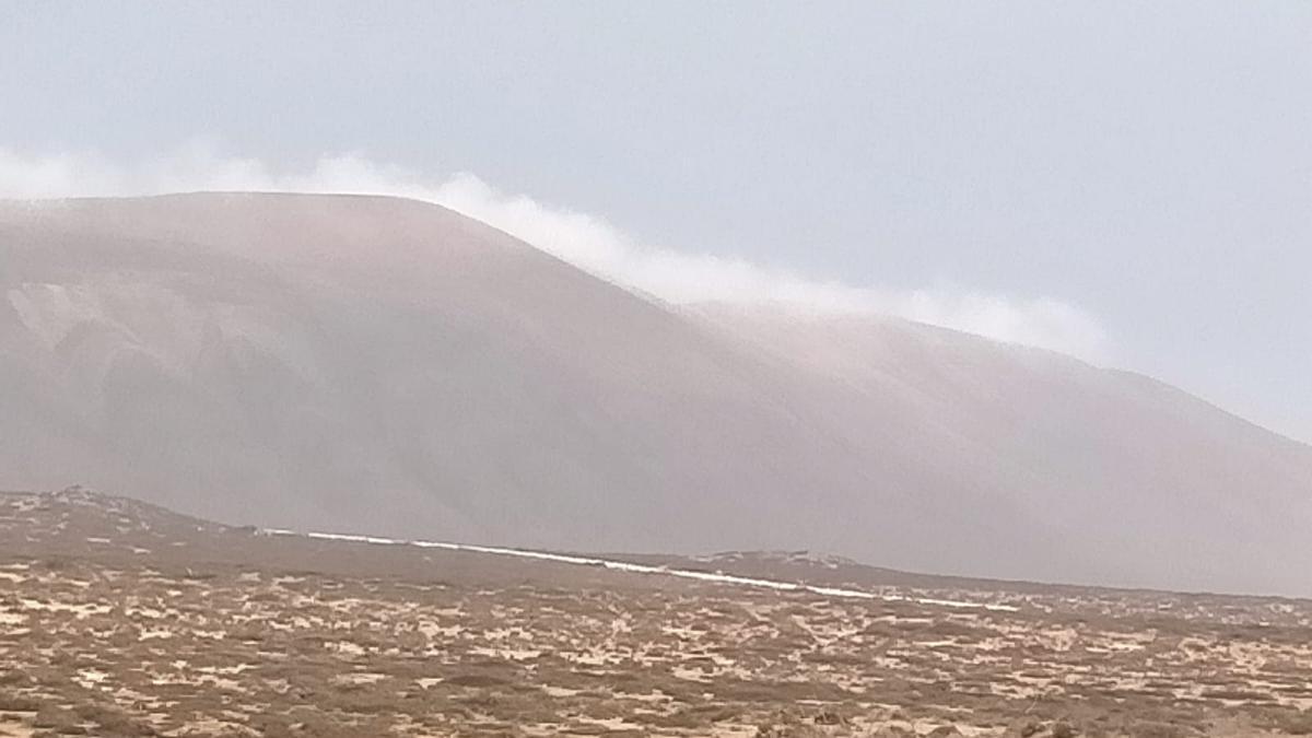 Tiempo de tormenta en La Graciosa (23/02/2022)
