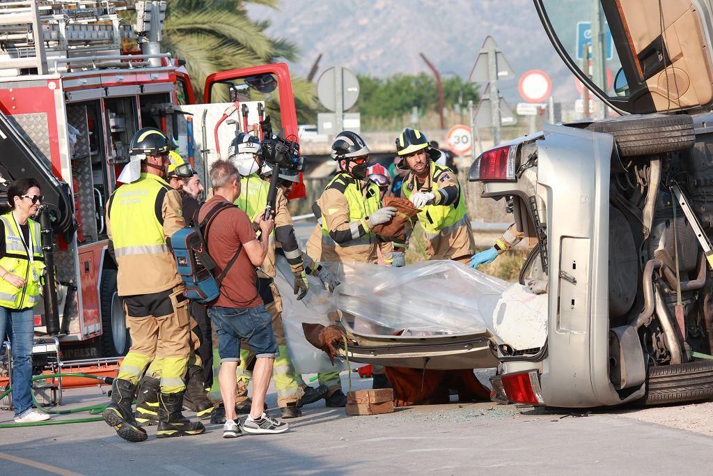 Así ha sido el simulacro de Emergencias con una treintena de víctimas en Murcia
