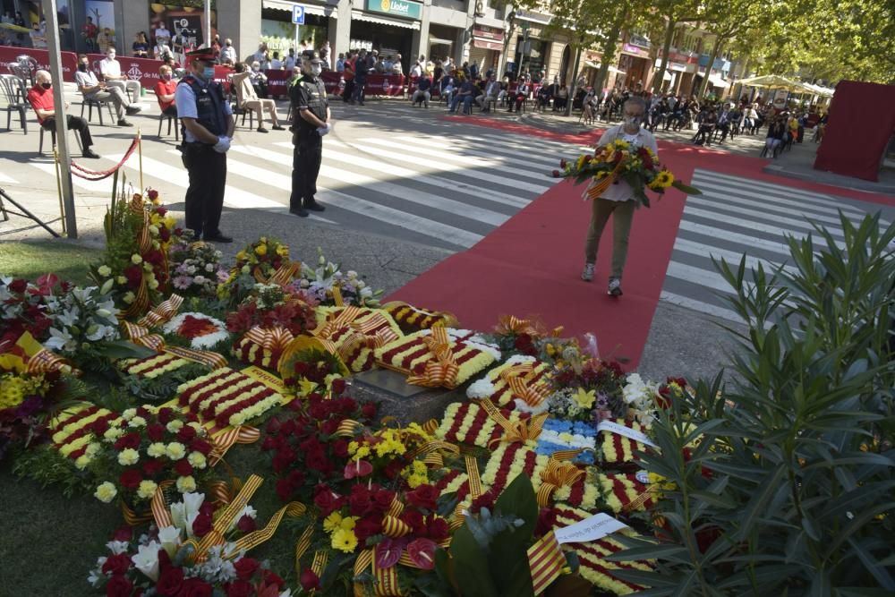 L'acte de la Diada 2020 a Manresa, en fotos