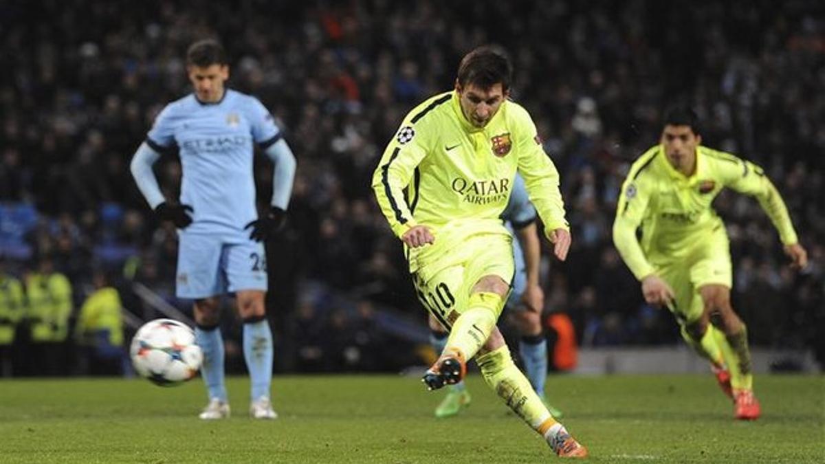 Messi hizo un gran partido en Manchester