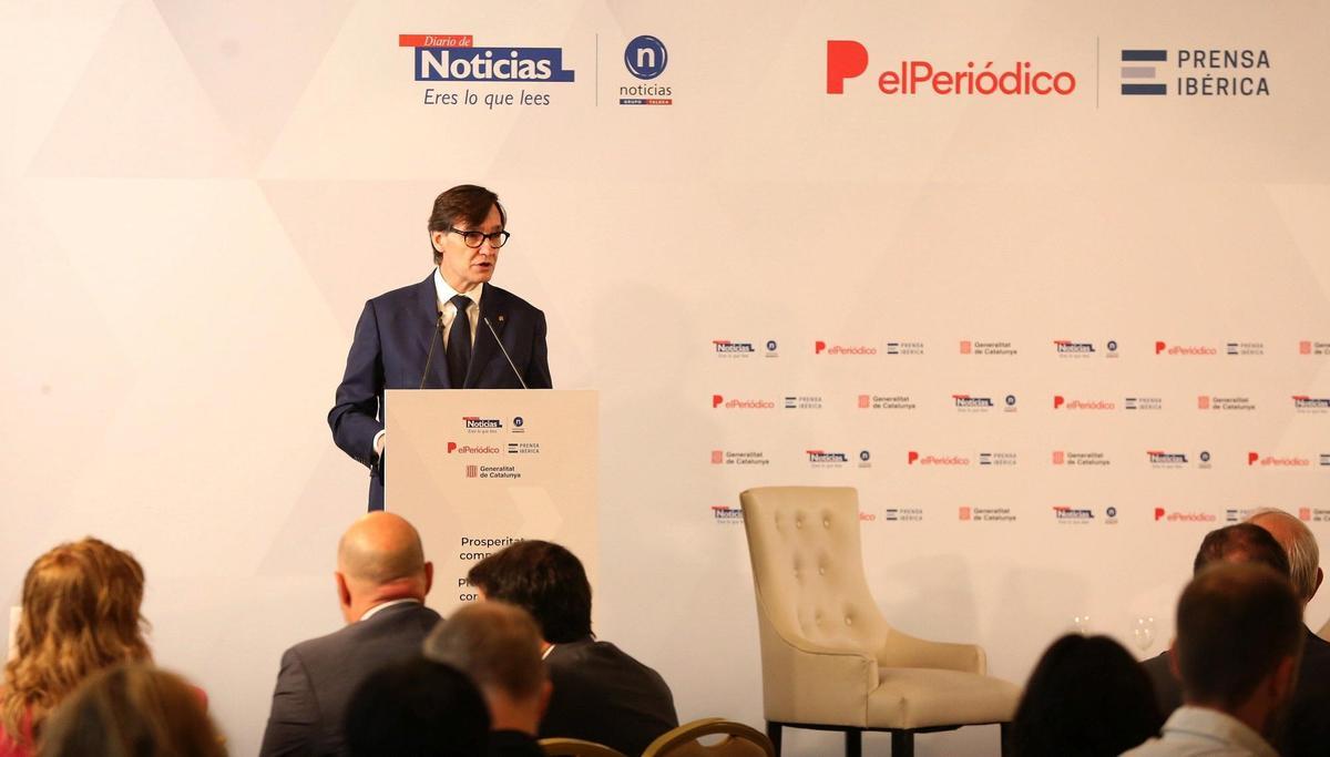 Desayuno informativo con Salvador Illa en Pamplona organizado por Diario de Noticias y EL PERIÓDICO