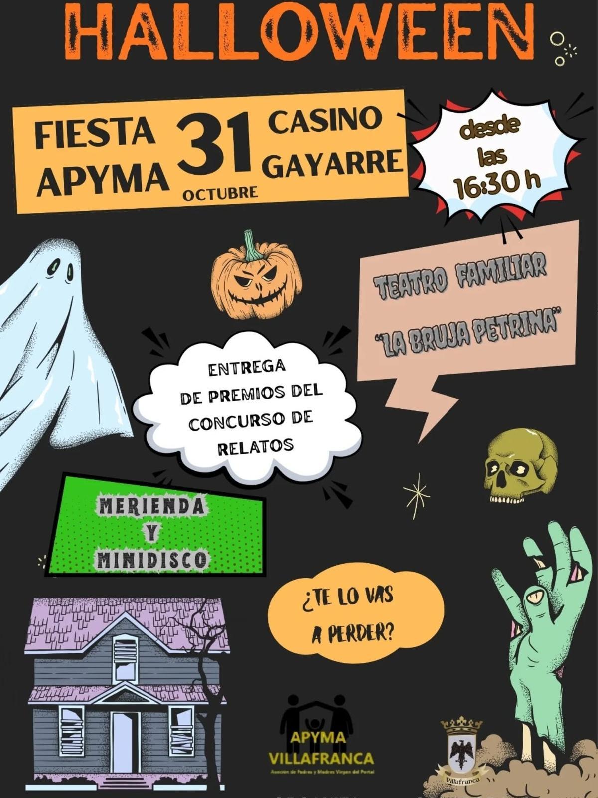 Cartel de la fiesta de Halloween.