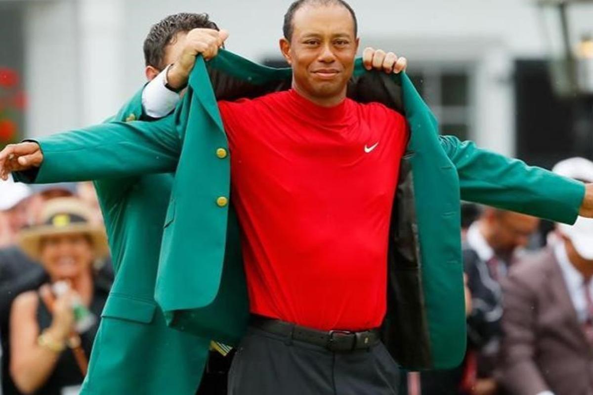 Woods cuenta con cinco chaquetas aunque no podrá luchar este año al romperse el tendón de Aquiles