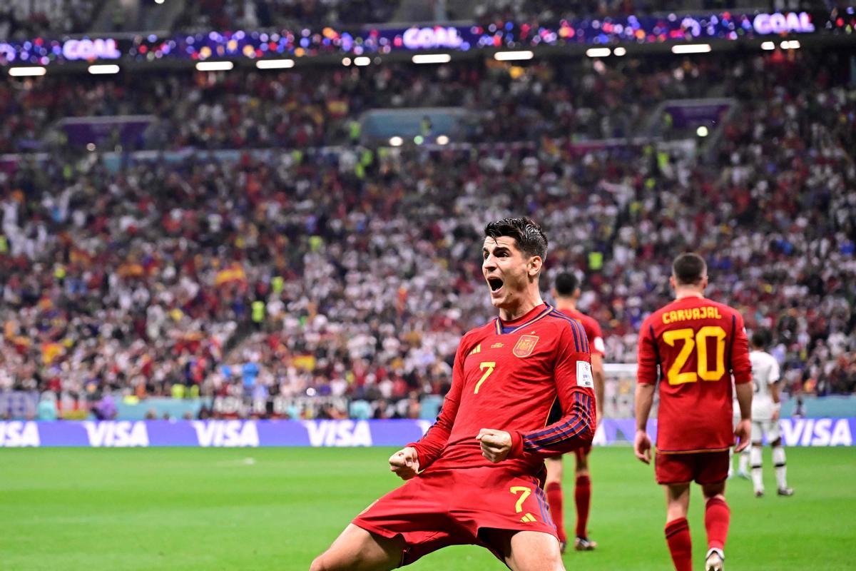 Fase de grupos del Mundial de Fútbol Qatar 2022 entre España y Alemania en el estadio Al Bait en Al Khor (Catar)