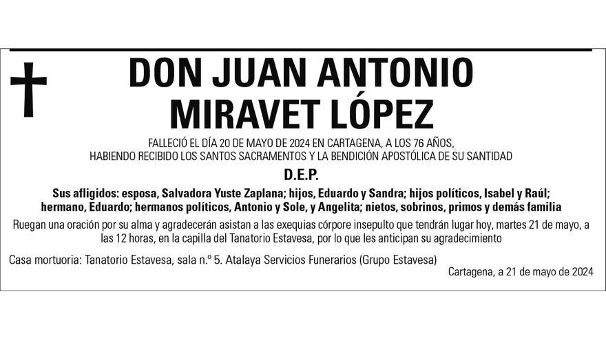 D. Juan Antonio Miravet López