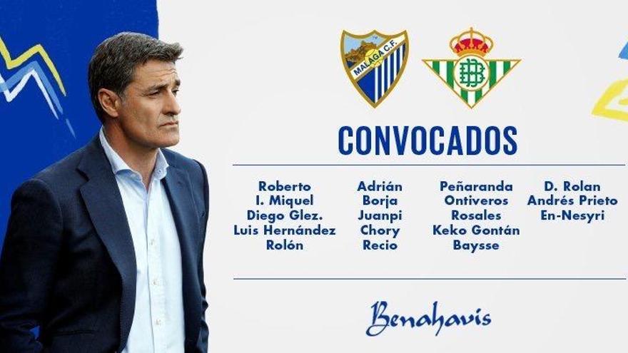 Convocatoria de Míchel para el partido contra el Betis