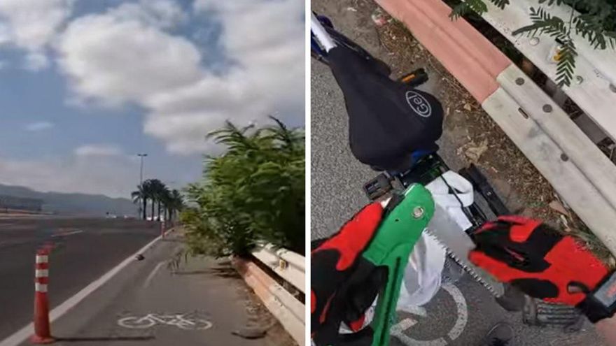 Ciclistas a machetazos en Murcia: el vídeo que analiza los fallos del carril bici en la ciudad