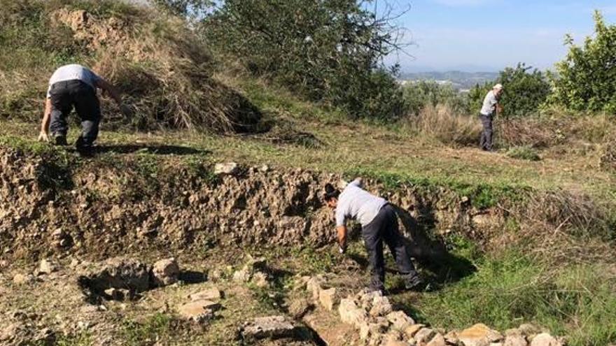 Imagen de los trabajos en la Costa del castell.