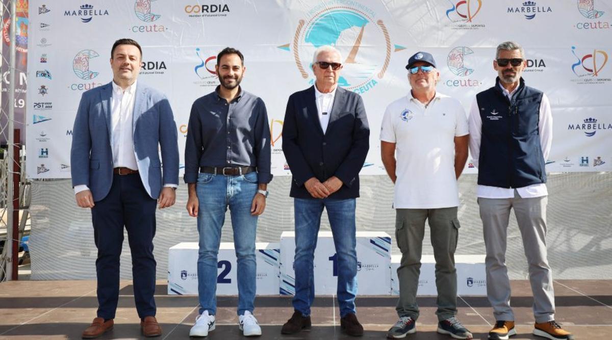 Presentación, ayer, de la prueba de regatas entre Marbella y Ceuta.