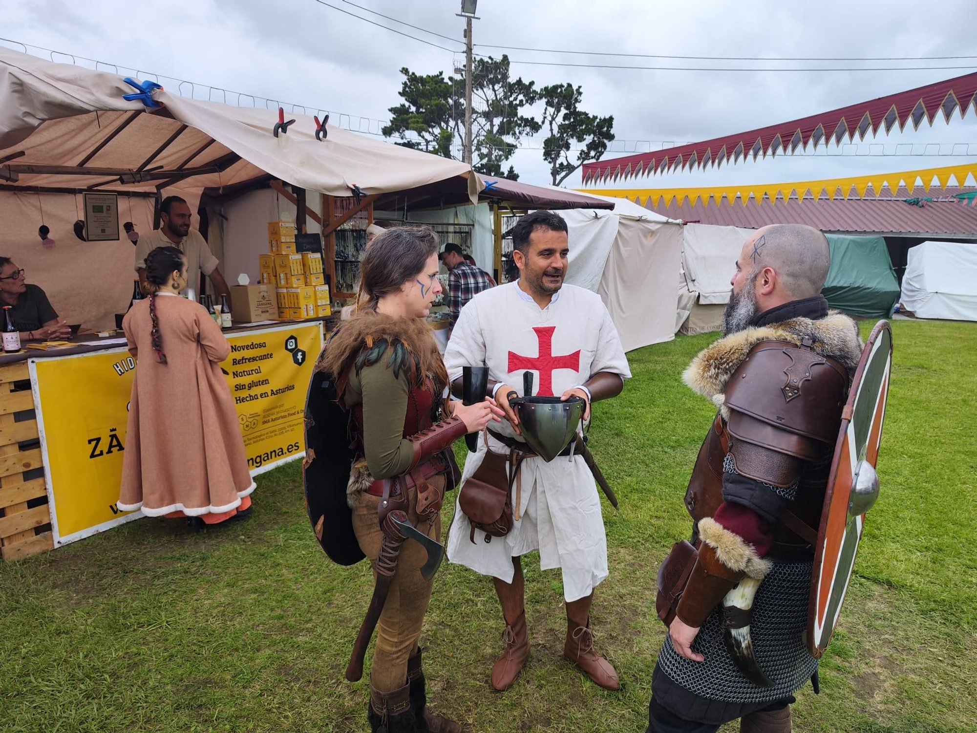 Todo listo para la gran cena y torneo medieval de Llanera