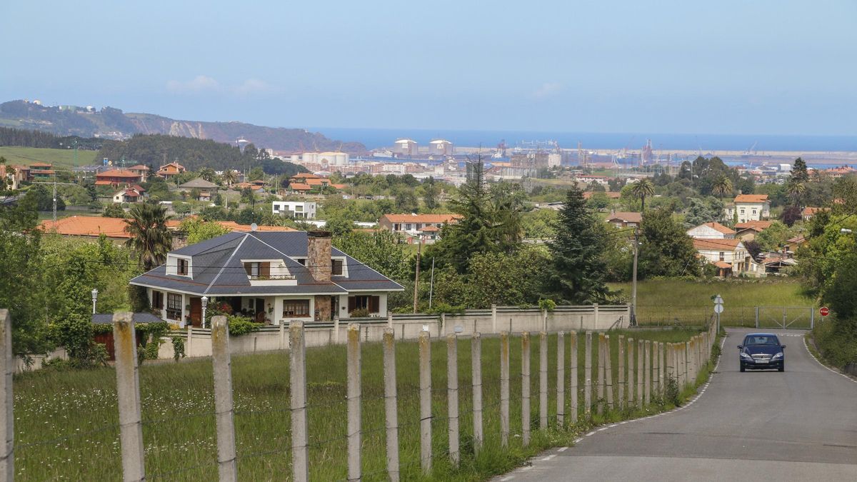 La ciudad de Gijón desde La Pedrera.