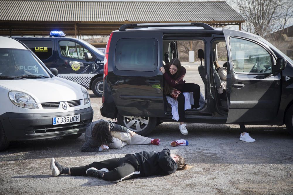 Simulacro de la Escuela de Enfermería de Castelló