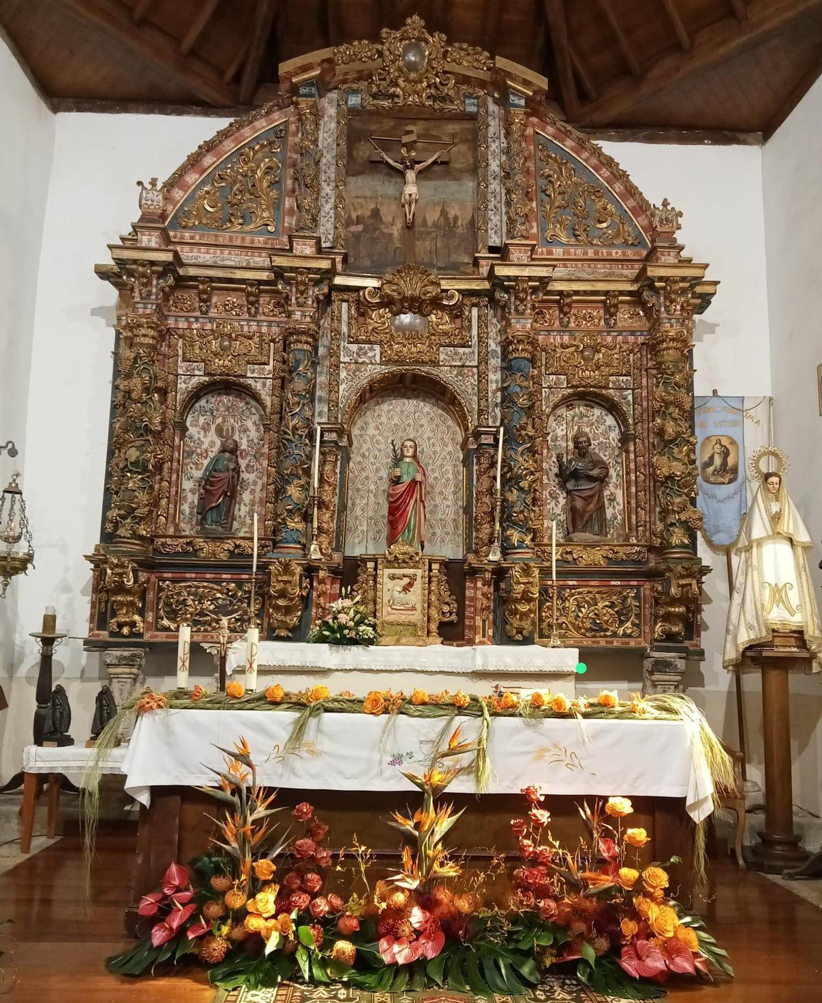 Iglesia de San Víctor donde se bautizó y se casó el alistano Isaías González antes del funeral.
