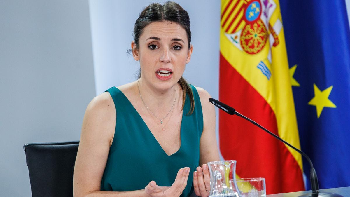 La ministra de Igualdad, Irene Montero.