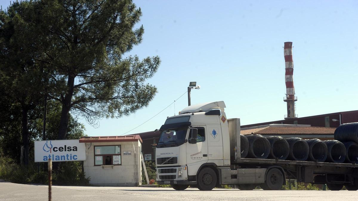 Vista de las instalaciones de Celsa Atlantic en A Laracha.