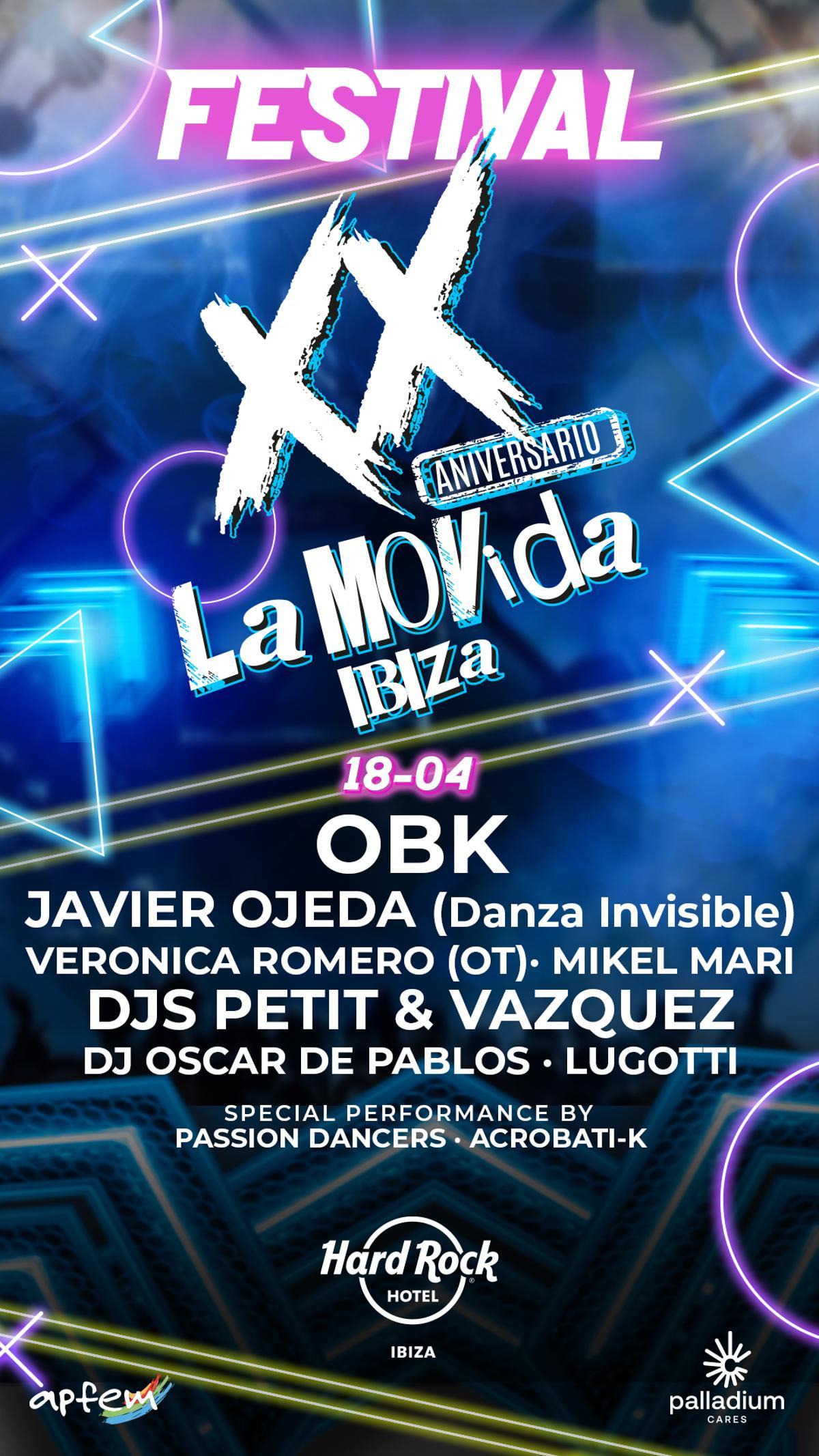 Cartel del aniversario de 'La Movida Ibiza'