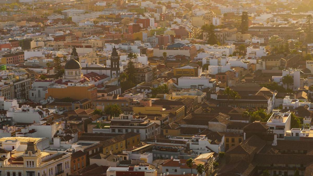 Panorámica aérea del casco histórico de La Laguna.