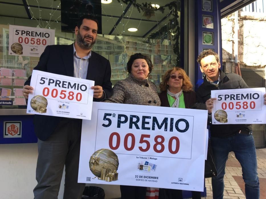 Administración de lotería de Puerta Nueva, que ha vendido décimos del quinto premio con el 00580.