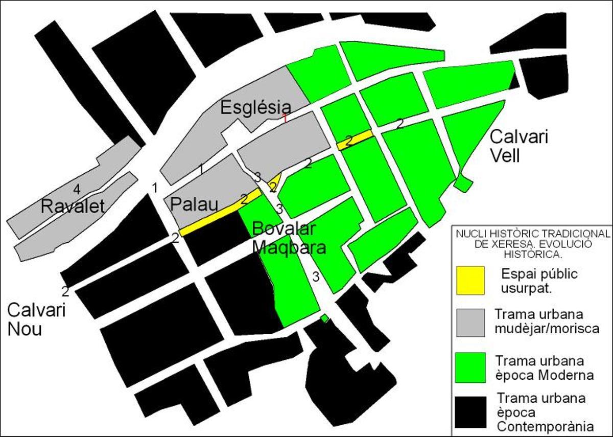 Interpretació del parcel·lari del NHT de Xeresa.