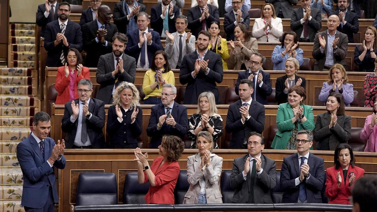 Pedro Sánchez comparece en el Congreso de los Diputados para informar de la posición del Gobierno ante la guerra de Oriente Próximo.