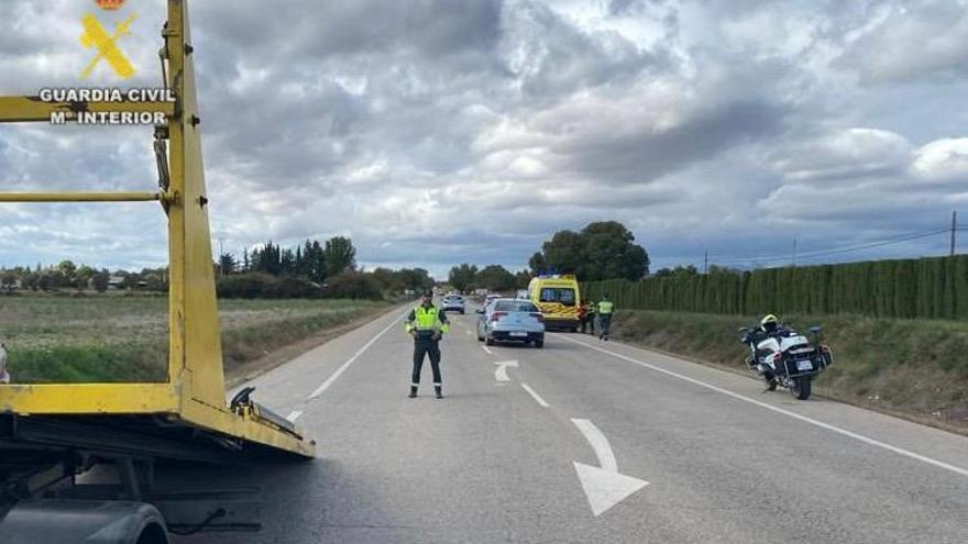 Accidente en la A-132, en Alerre (Huesca).