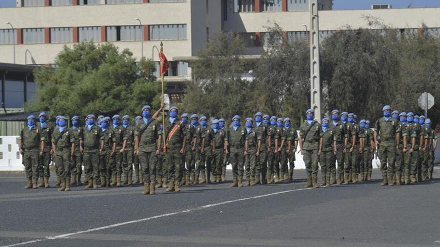 Despedida a militares que parten a Beirut en misión de Paz