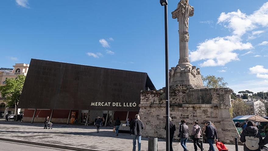 Una fotografia del Mercat del Lleó de Girona.